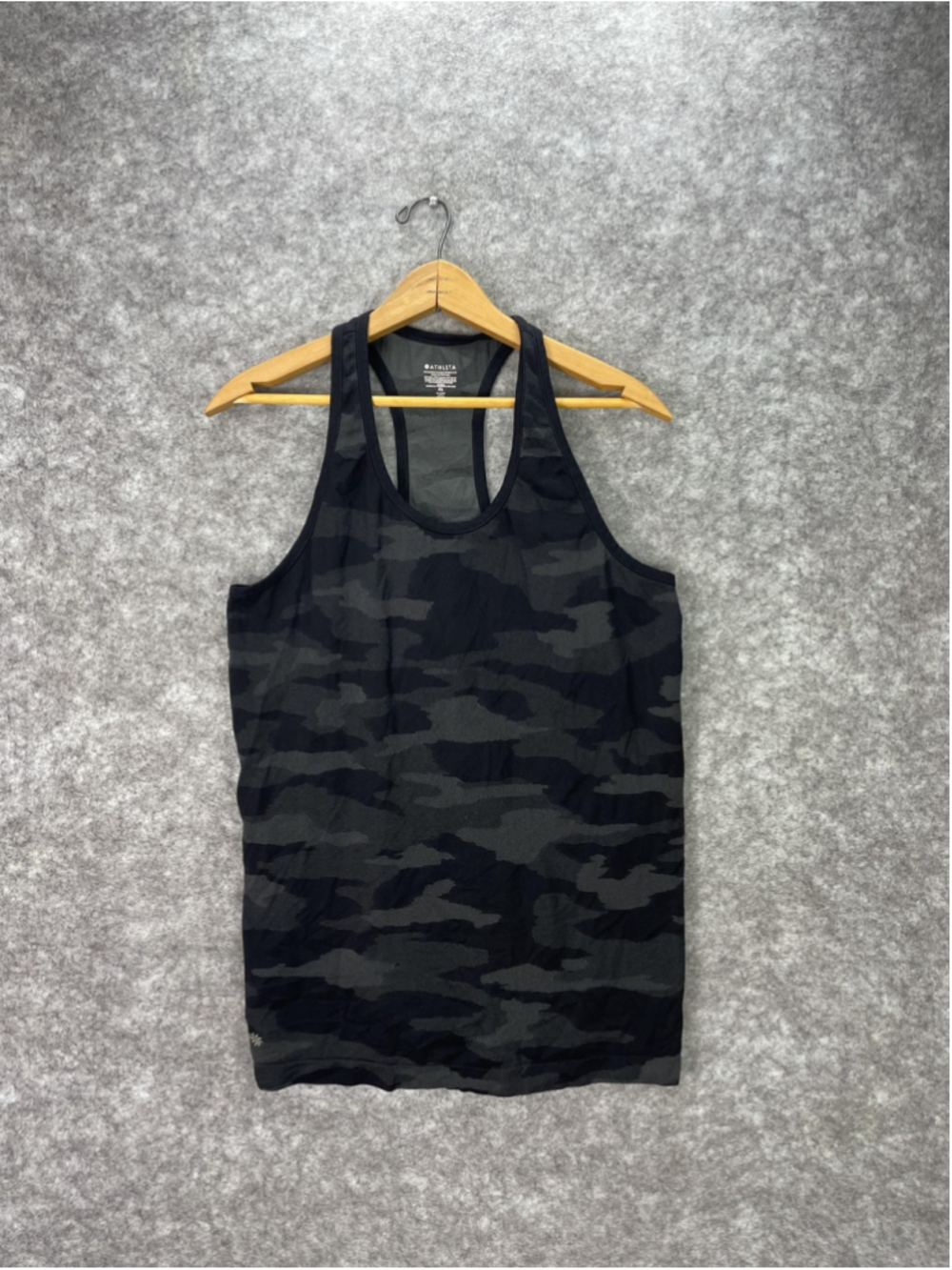 Athleta Tank Top Womens XL Black Camo Racerback Athletic Running Yoga Gym
